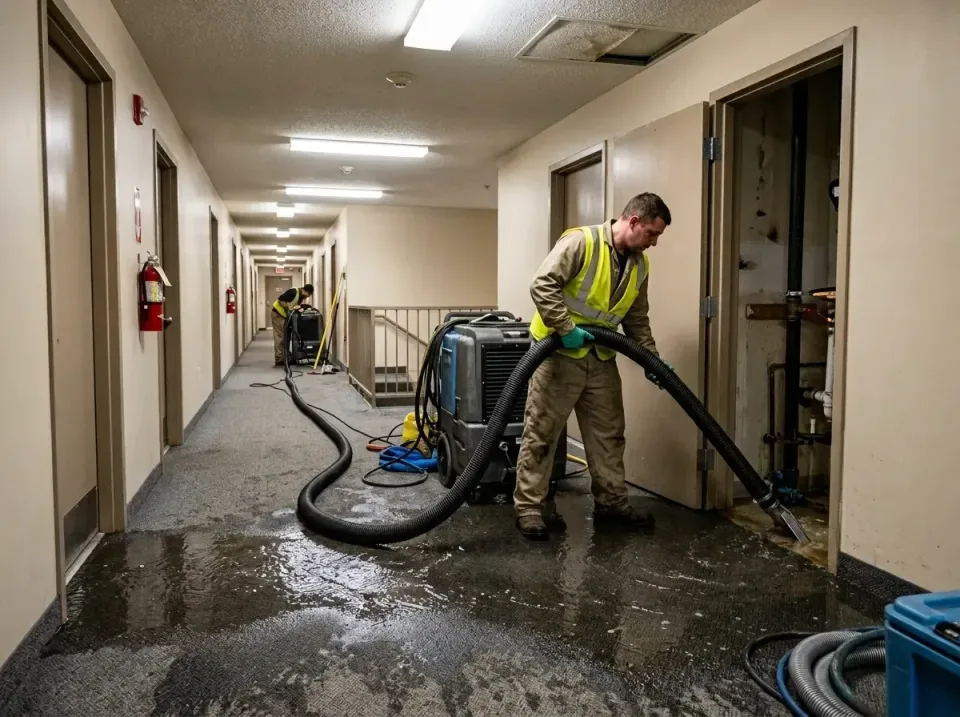 multi-unit-apartment-hallway-f-005 — frequently asked questions, Emergency Burst Pipe Water Extraction & Removal in Beresfor…